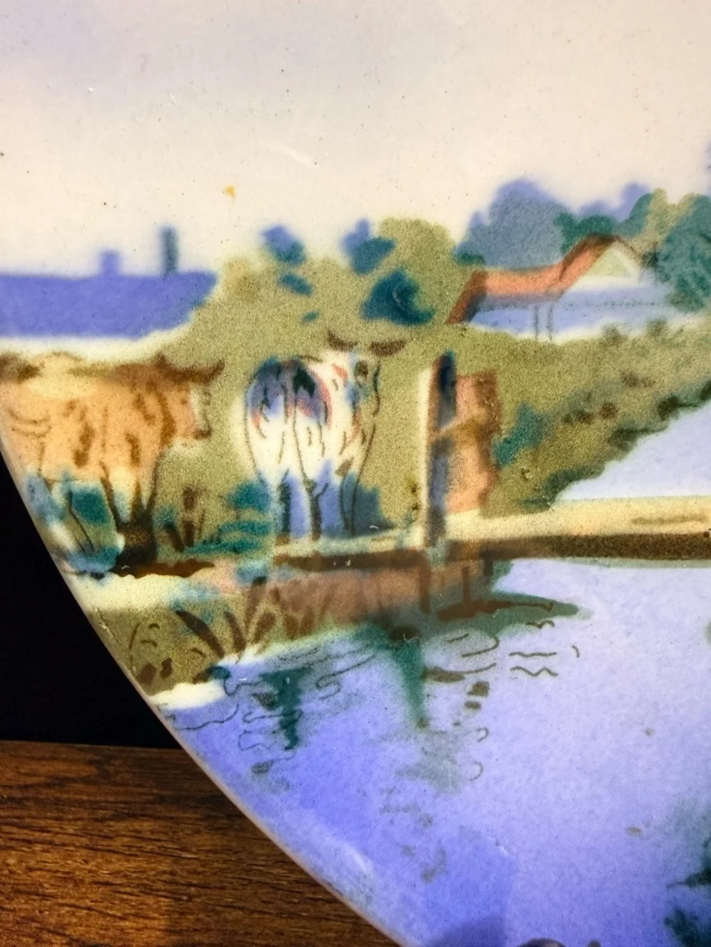 Decorative Wall Plate with Windmill